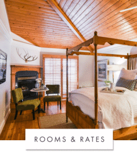rooms & rates - guest room with bed & chairs
